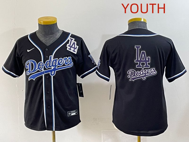 Youth 2025 Los Angeles Dodgers Blank Black Three generations Fashion Nike MLB Jersey style 31